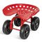 Height Adjustable Gardening Rolling Seat with Wear-Resistant Tires and Large Weight Capacity